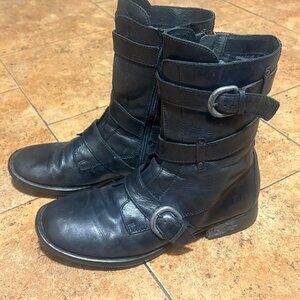 Born Portia Black Leather Women's Boots Women’s EU Size 38.5 (US Size 8)